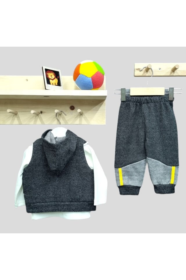 Babyboy Erkek Bebek Yelekli Takım
