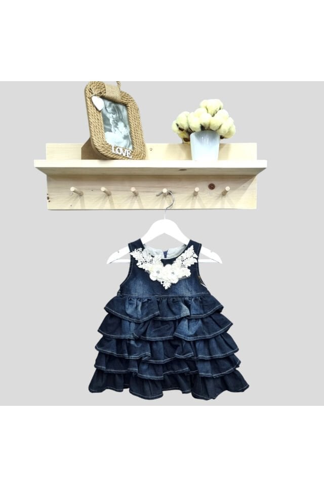 Miss Elitte Kız Bebek Bolerolu Kot Elbise