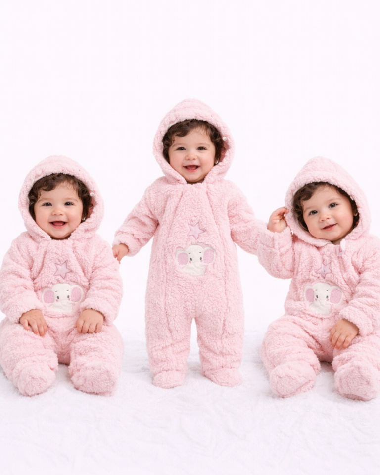 Buude Kız Bebek Peluş Tulum