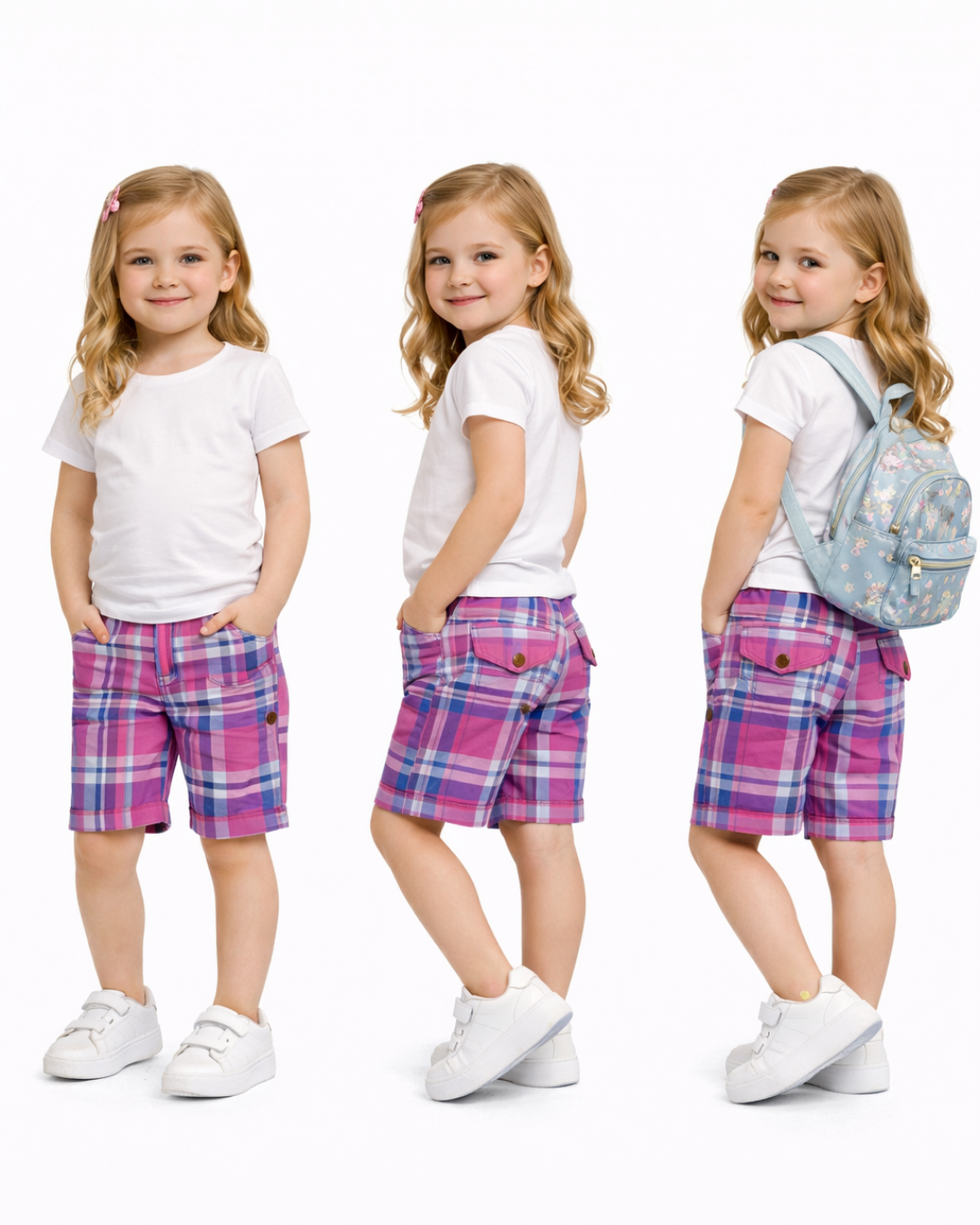 Unisex Bebek Keten Kapri Şort