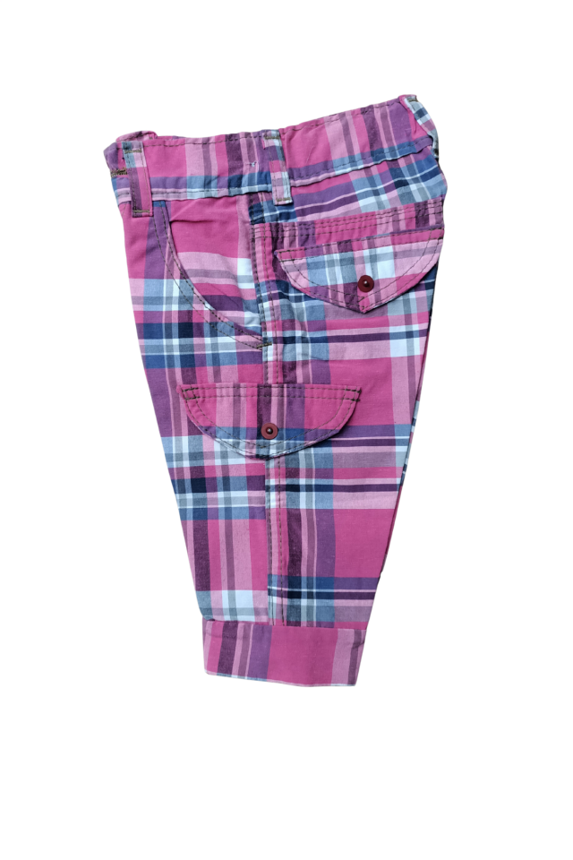 Unisex Çocuk Keten Kapri Şort