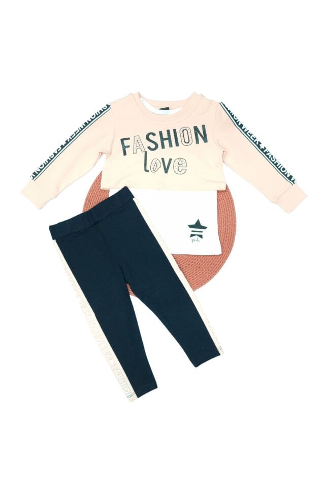 Pelops Kız Bebek Üçlü Spor Eşofman Takım