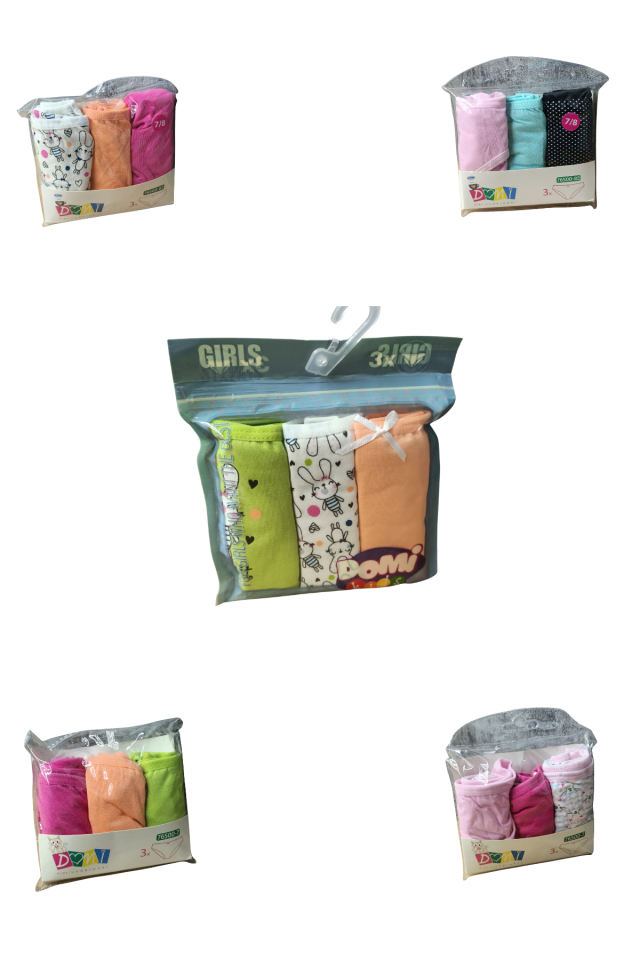 Domi Kız Çocuk Üçlü Külot Set