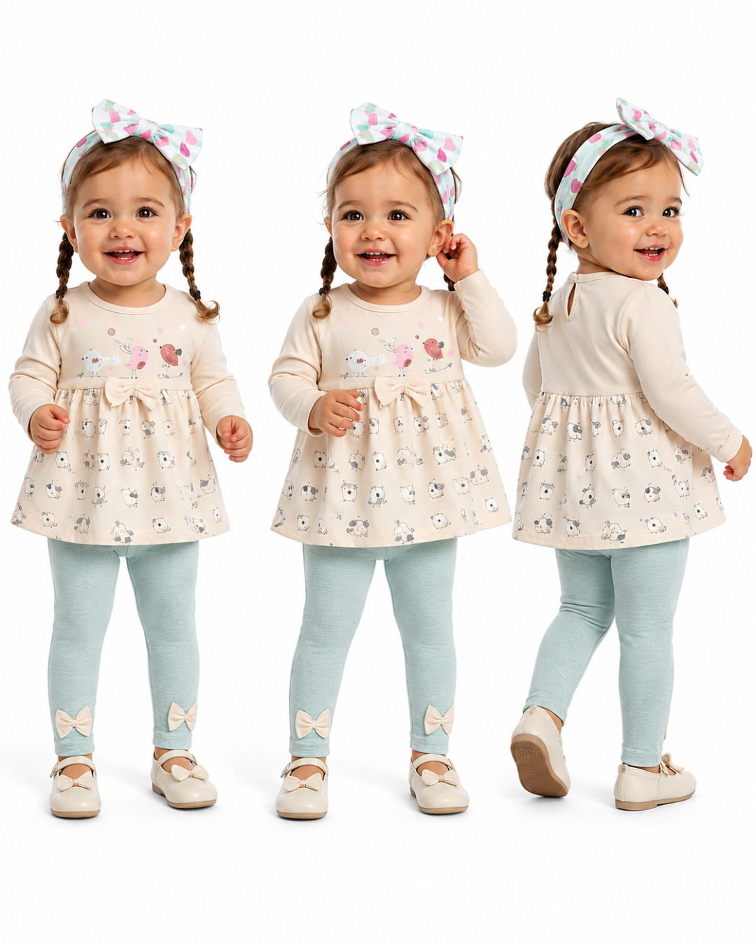 Pelops Kız Bebek Spor Taytlı Takım