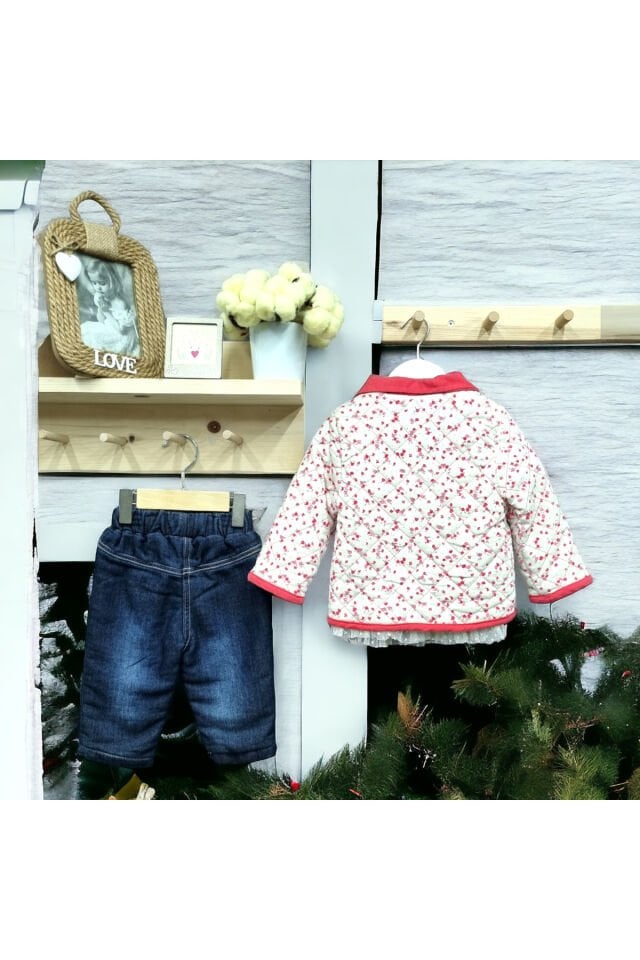 Bebessi Kız Bebek Ceketli Takım