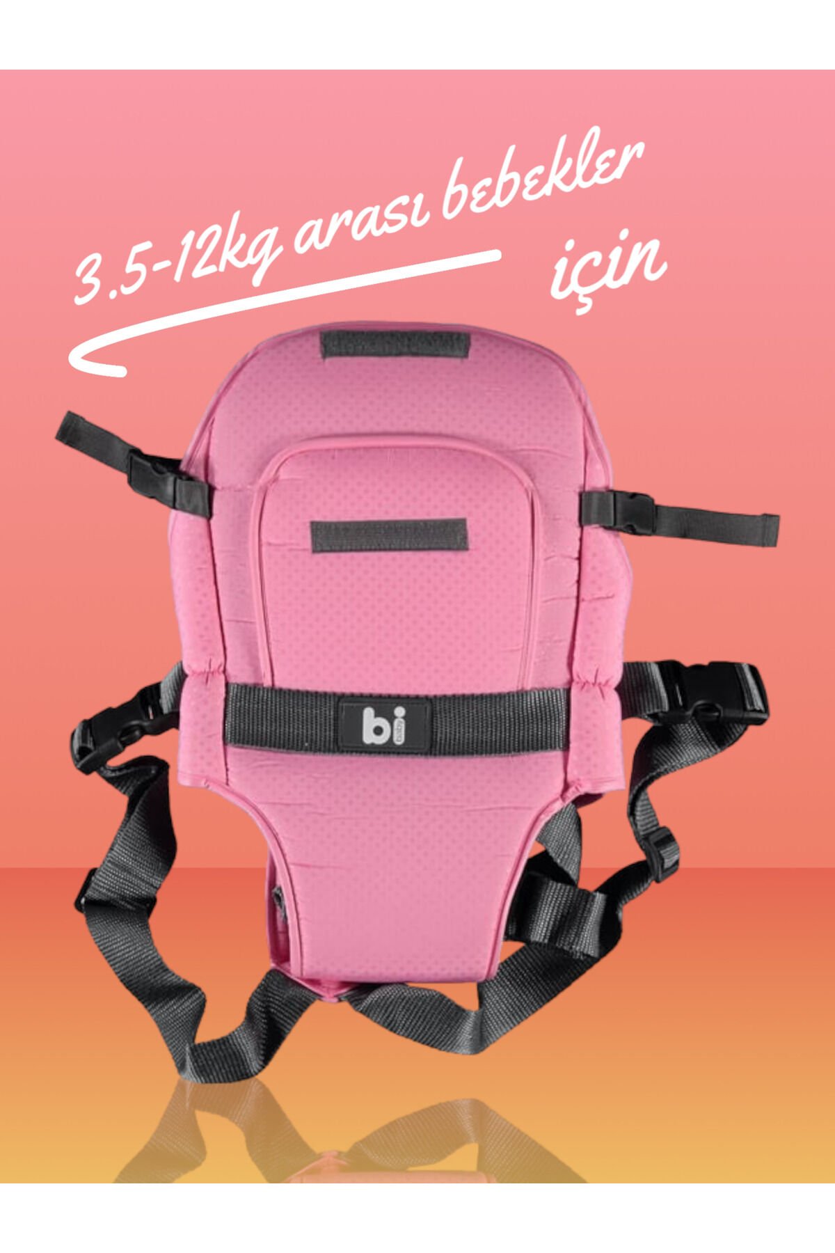 Bi Baby Ortapedik Kanguru Pembe