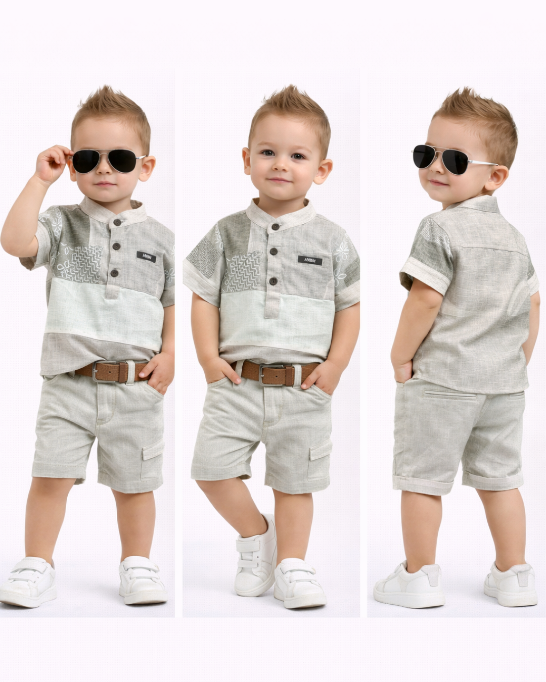 Moda Grande Erkek Bebek Şortlu Takım