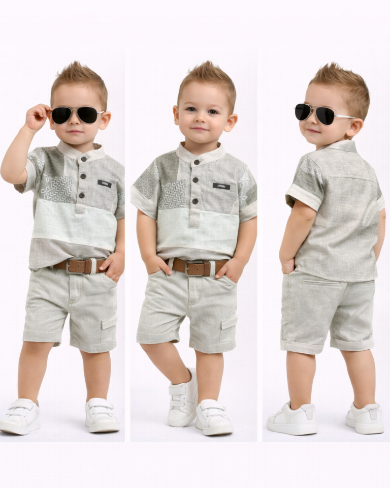 Moda Grande Erkek Bebek Şortlu Takım