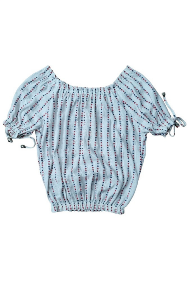 Cuento Genç Kız Kol ve Belden Büzgülü Bluz