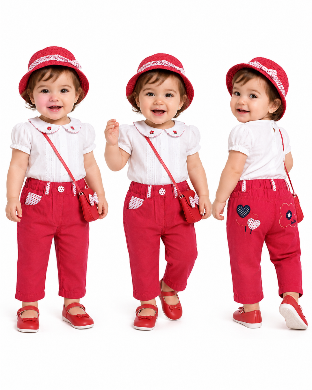 Çikoby Kız Bebek Keten Pantolon