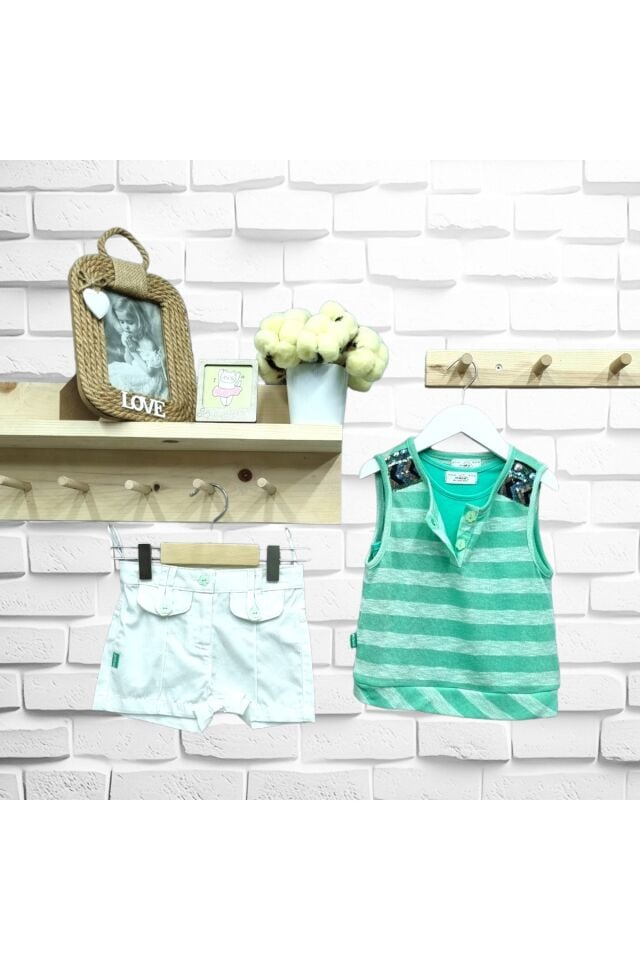 Kız Bebek Şortlu Takım