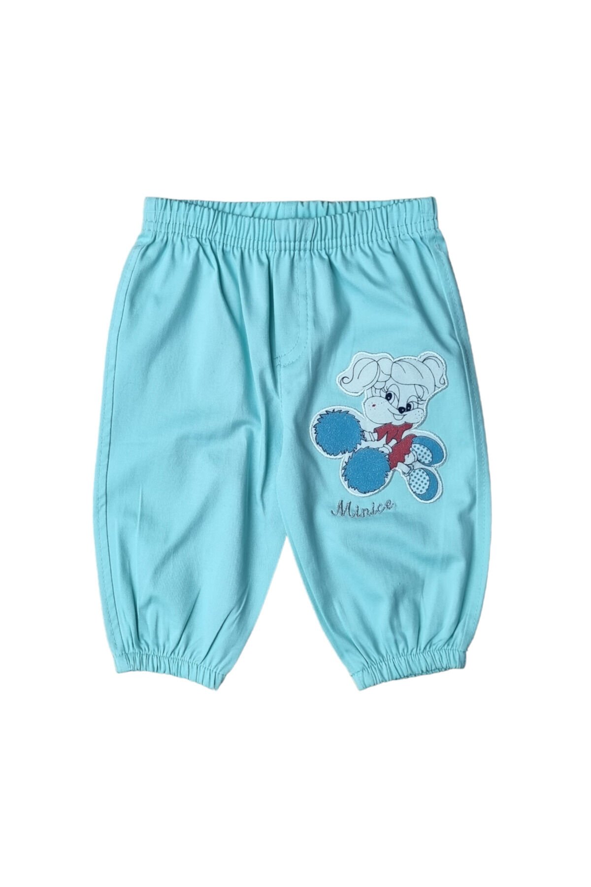 Minice Kız Bebek Sevimli Tavşan Baskılı Pantolon