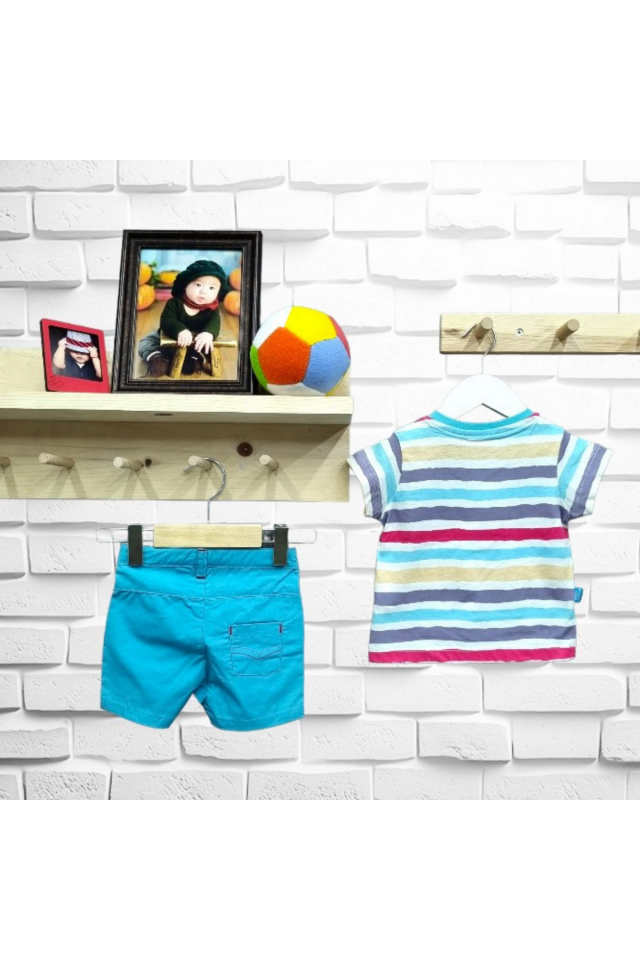Maia Erkek Bebek Şortlu Yazlık Takım