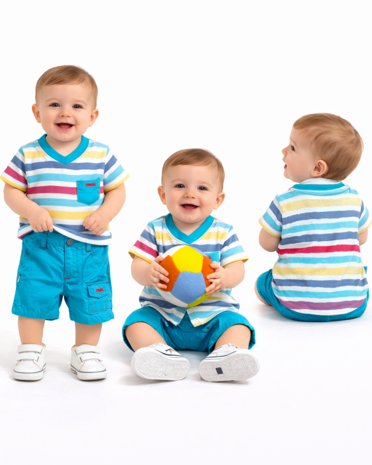 Maia Erkek Bebek Şortlu Yazlık Takım