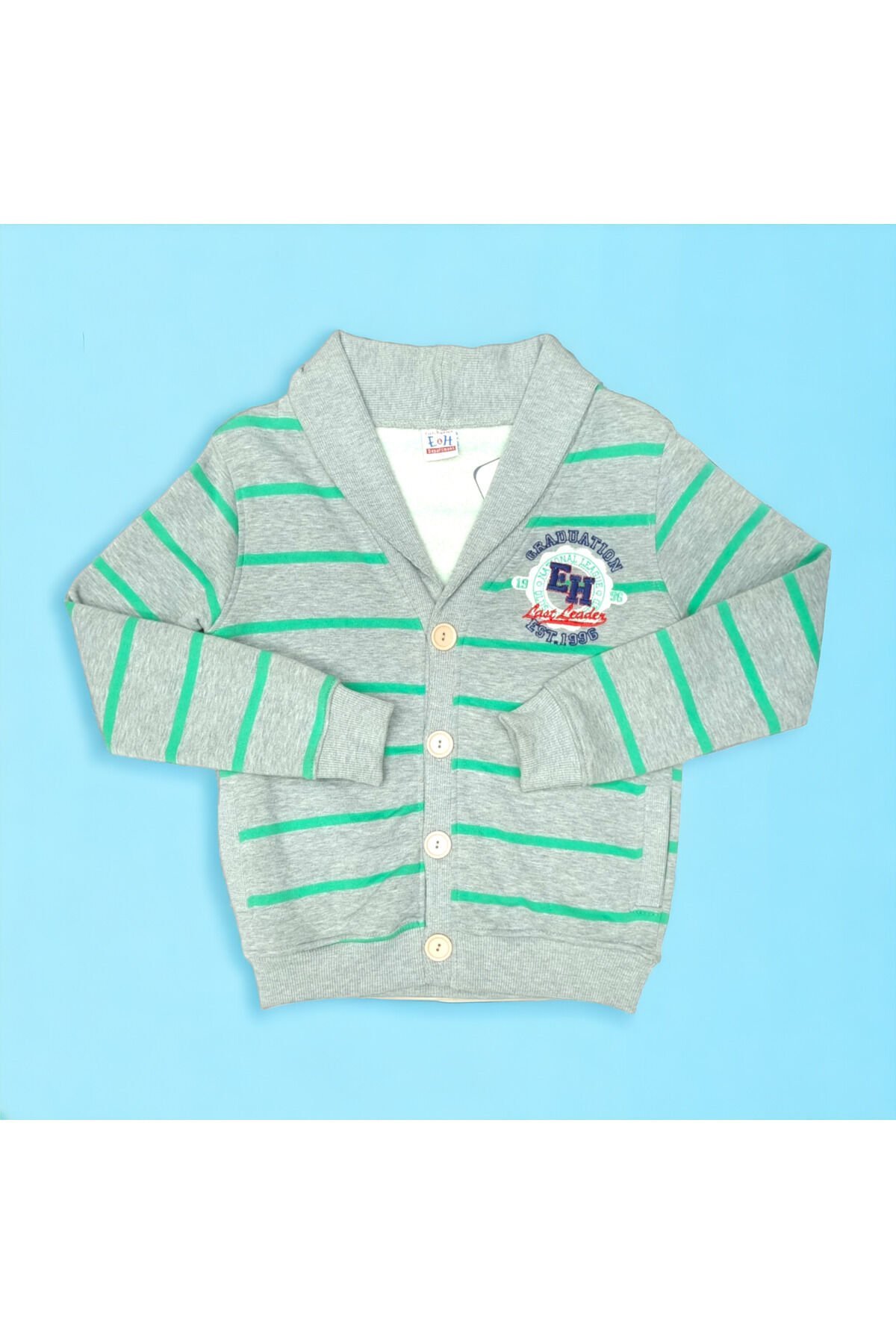 EH Erkek Çocuk Çizgi Desenli Ceket