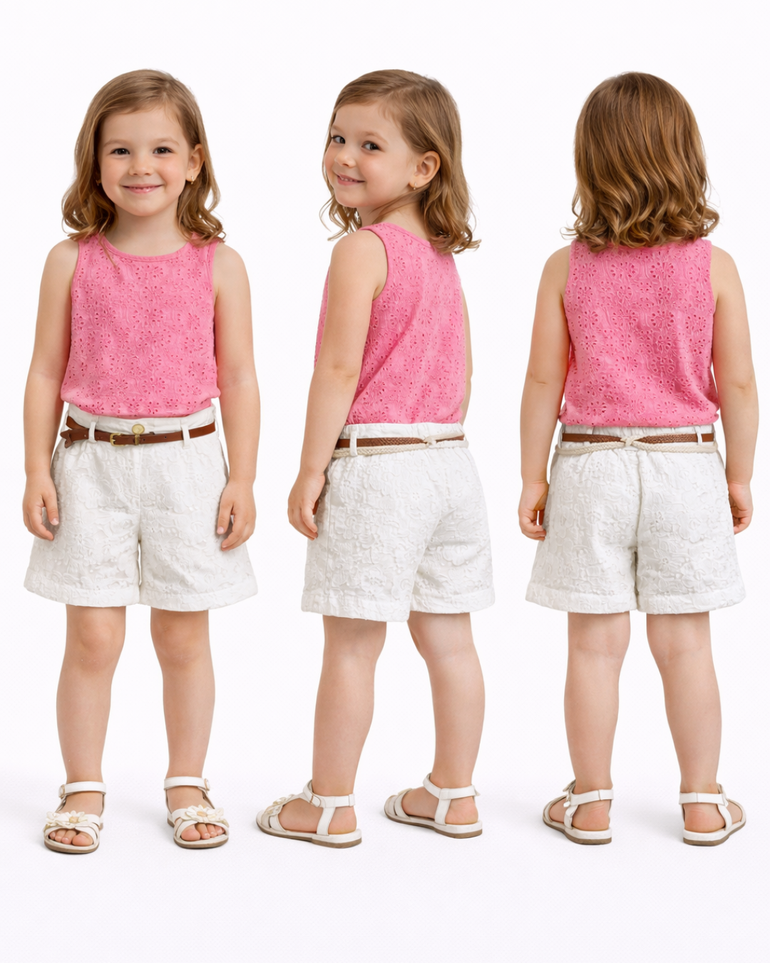 Hmms Kız Çocuk Kemer Detaylı Şort