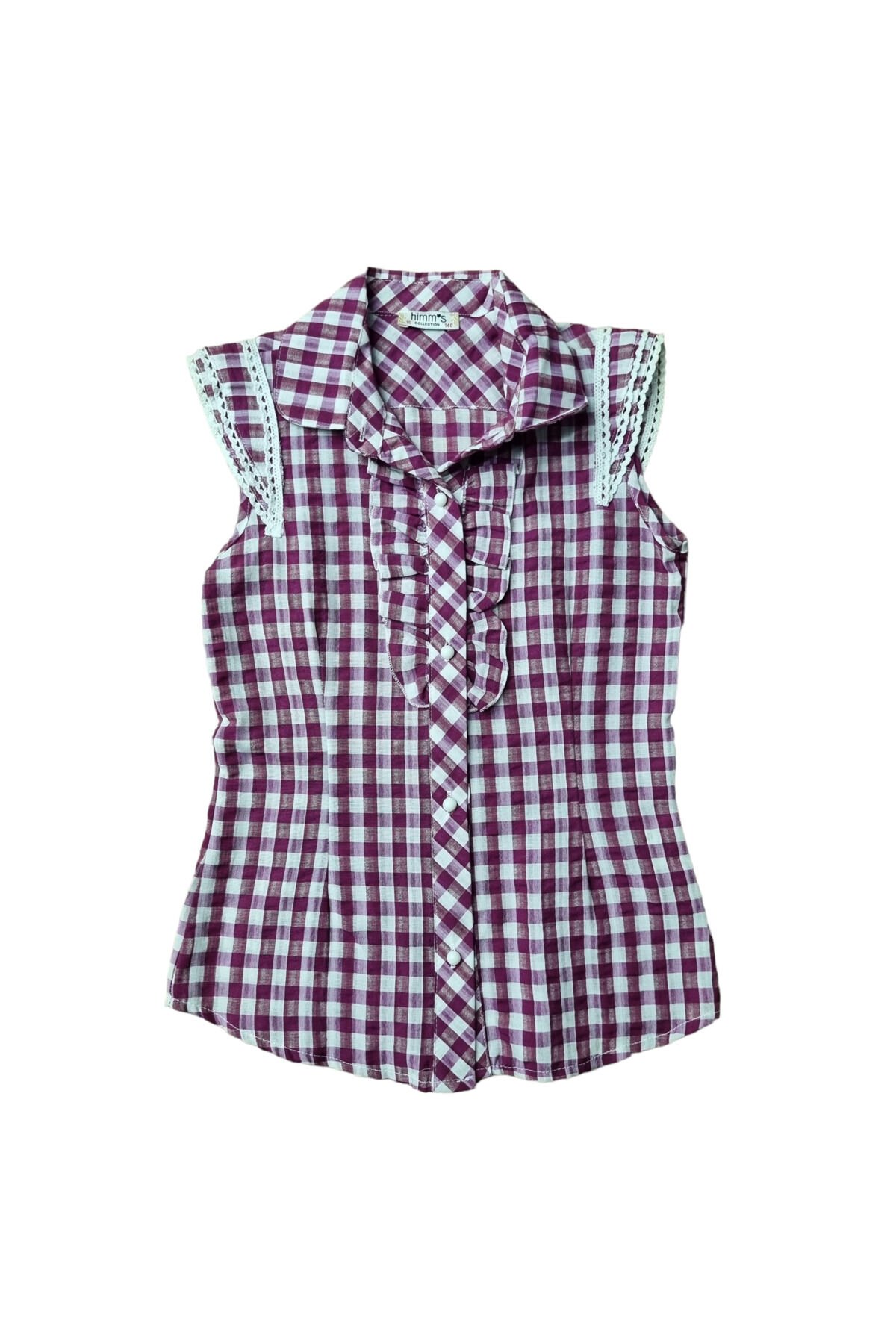 Hmms Kız Çocuk Kare Desenli Gömlek