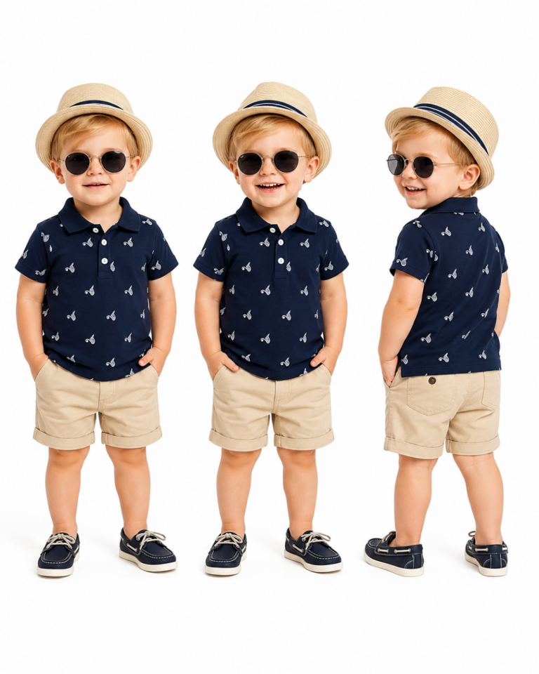 Polo Yaka Erkek Bebek Yazlık T-shirt