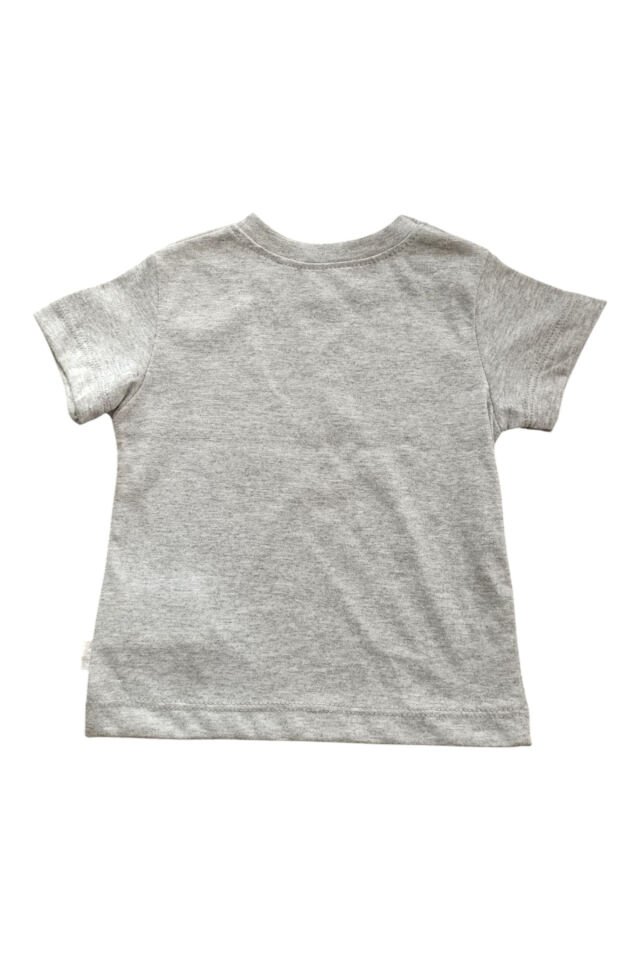 Bebeto Dr. Baby Çizimli Yazlık Erkek T-shirt Gri - 6-9 Ay