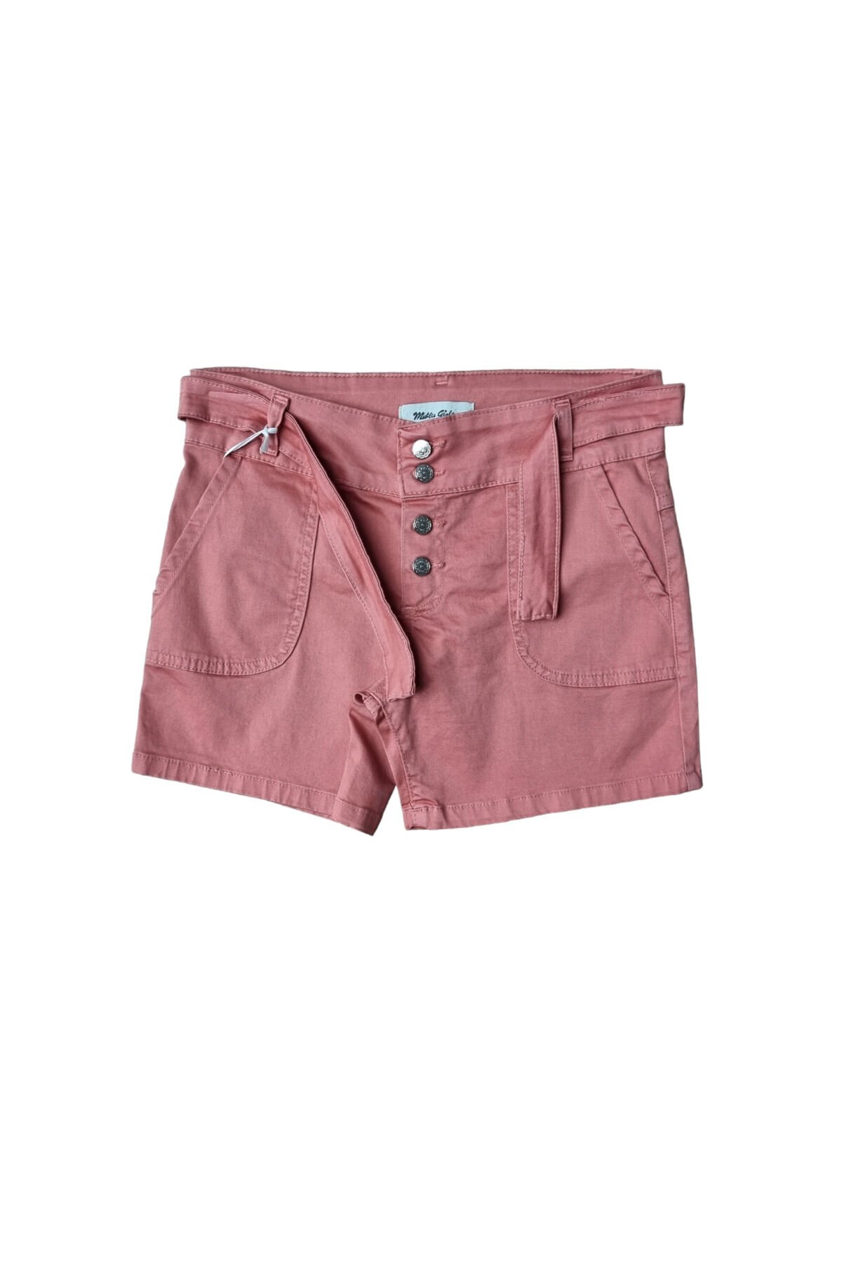 MTL Kemerli Gabardin Genç Kız Yazlık Şort