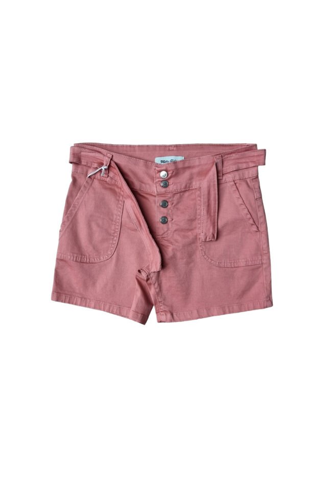 MTL Kemerli Gabardin Genç Kız Yazlık Şort