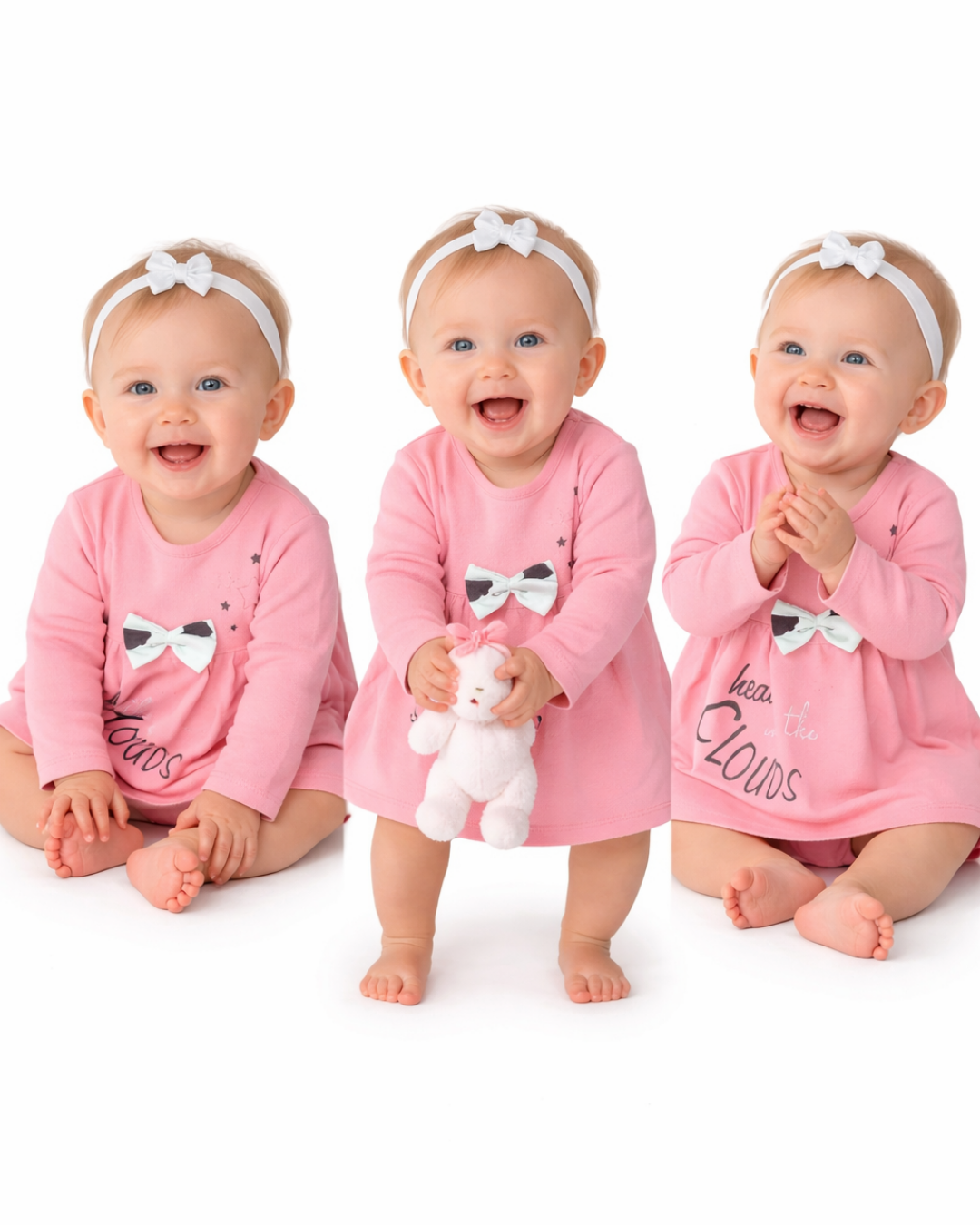 Pelops Kız Bebek Penye Tunik Elbise