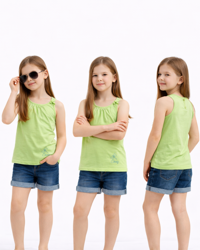 Çikoby Kız Çocuk Askılı T-shirt