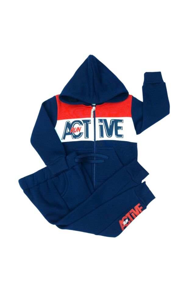 Pelops Erkek Bebek Spor Eşofman Takım Lacivert - 3-4 Yaş