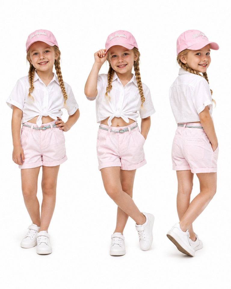 Breeze Kız Çocuk Yazlık Keten Şort