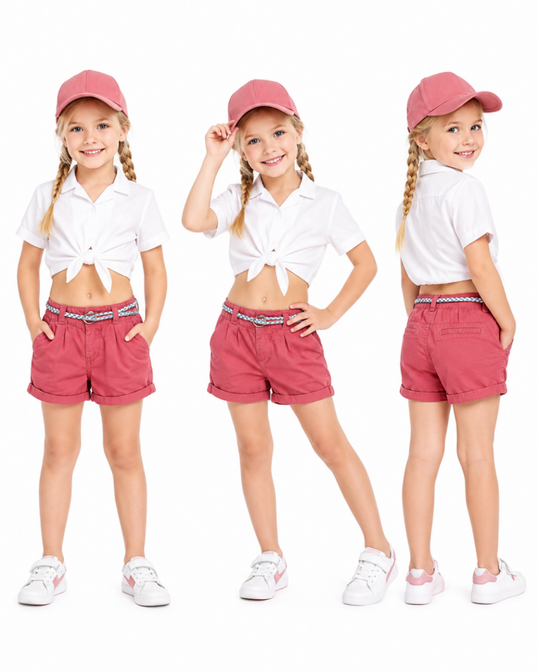 Breeze Kız Çocuk Yazlık Keten Şort