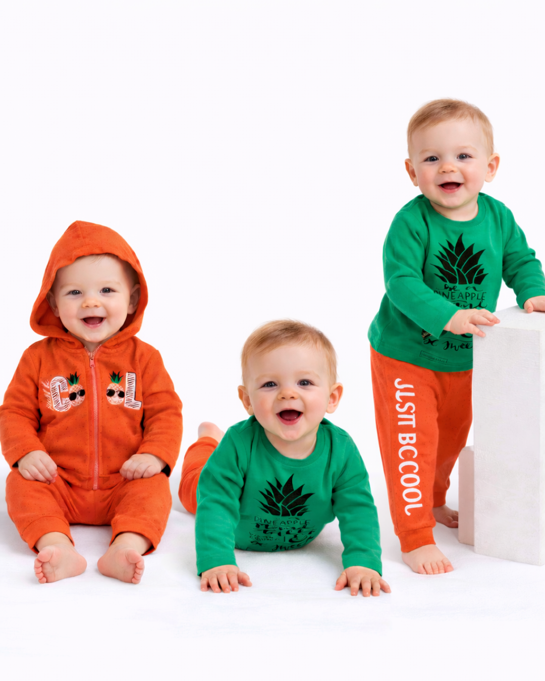 Babyrose Erkek Bebek Üçlü Spor Eşofman Takım