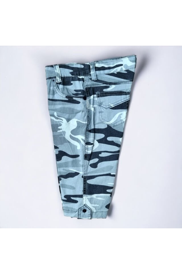 Kamufulaj Desen Unisex Kapri Şort