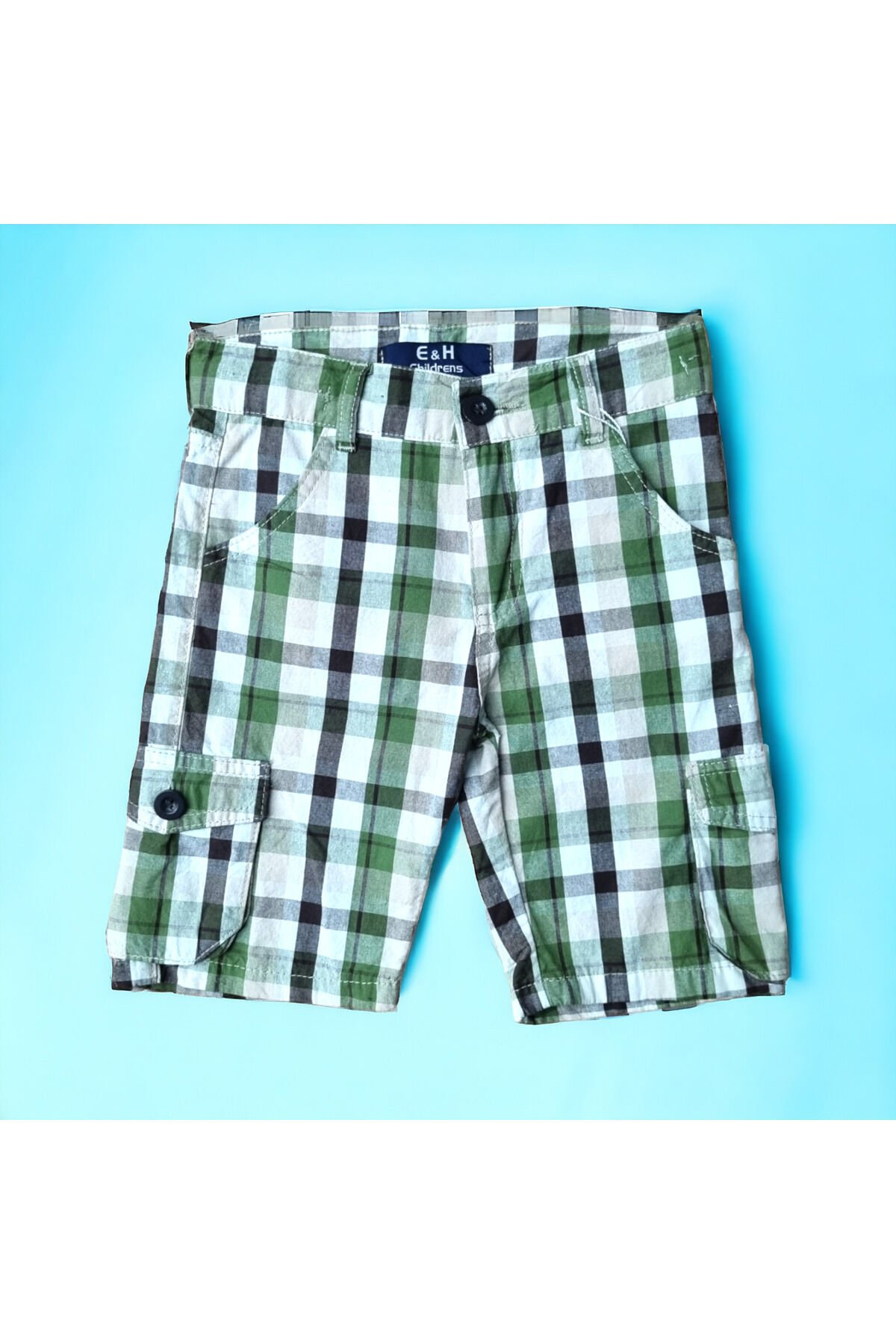 EH Erkek Çocuk Yazlık Keten Kapri Şort