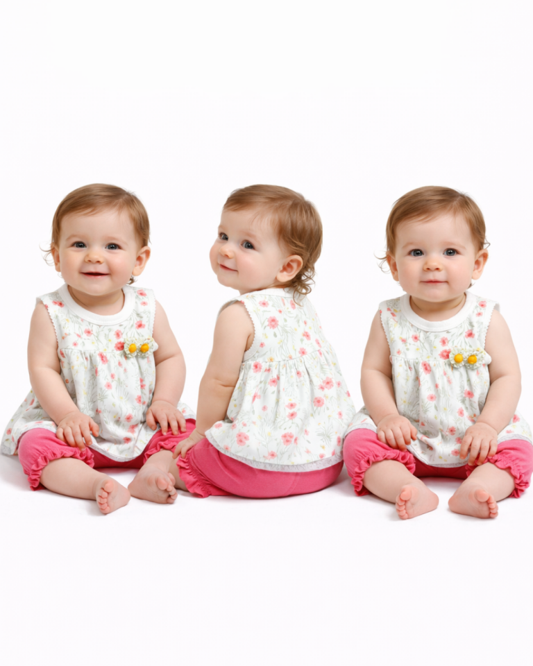 Bebeto Kız Bebek Şortlu Takım