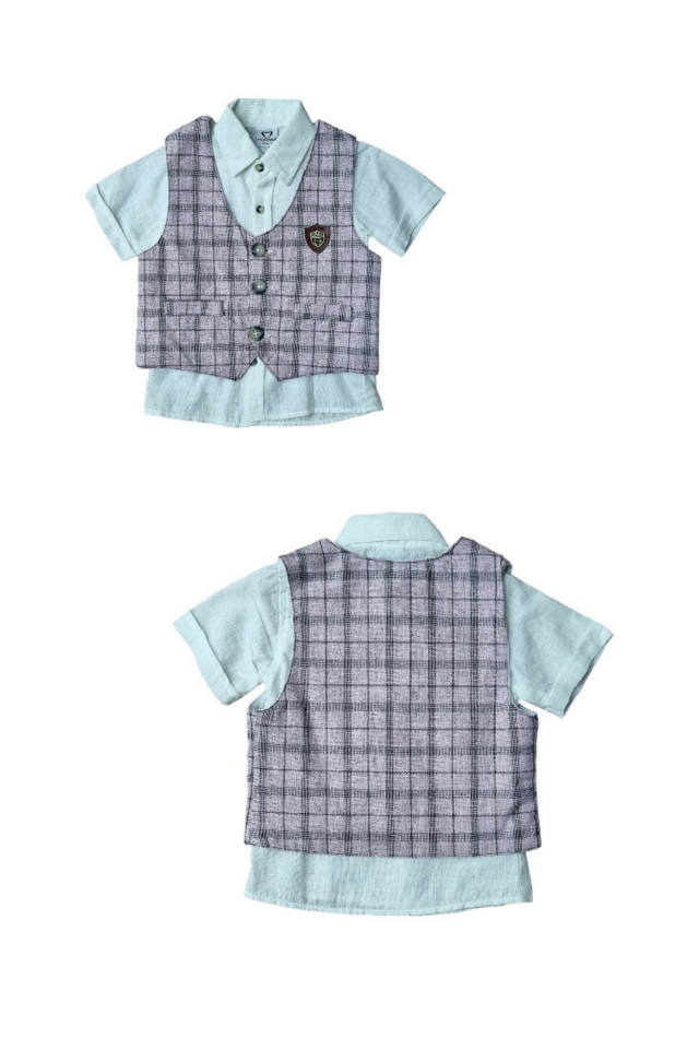 Babyboy Erkek Bebek Cepkenli Gömlek