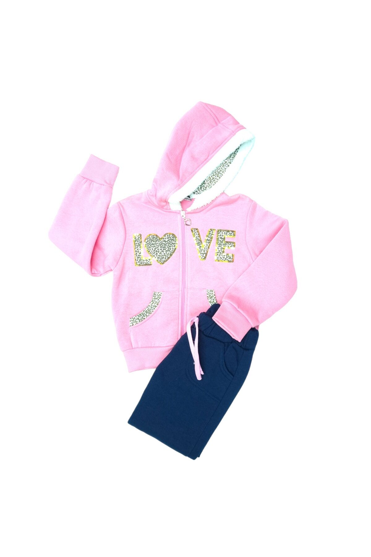 Pelops Kız Çocuk Spor Eşofman Takım Pembe - 6-7 Yaş