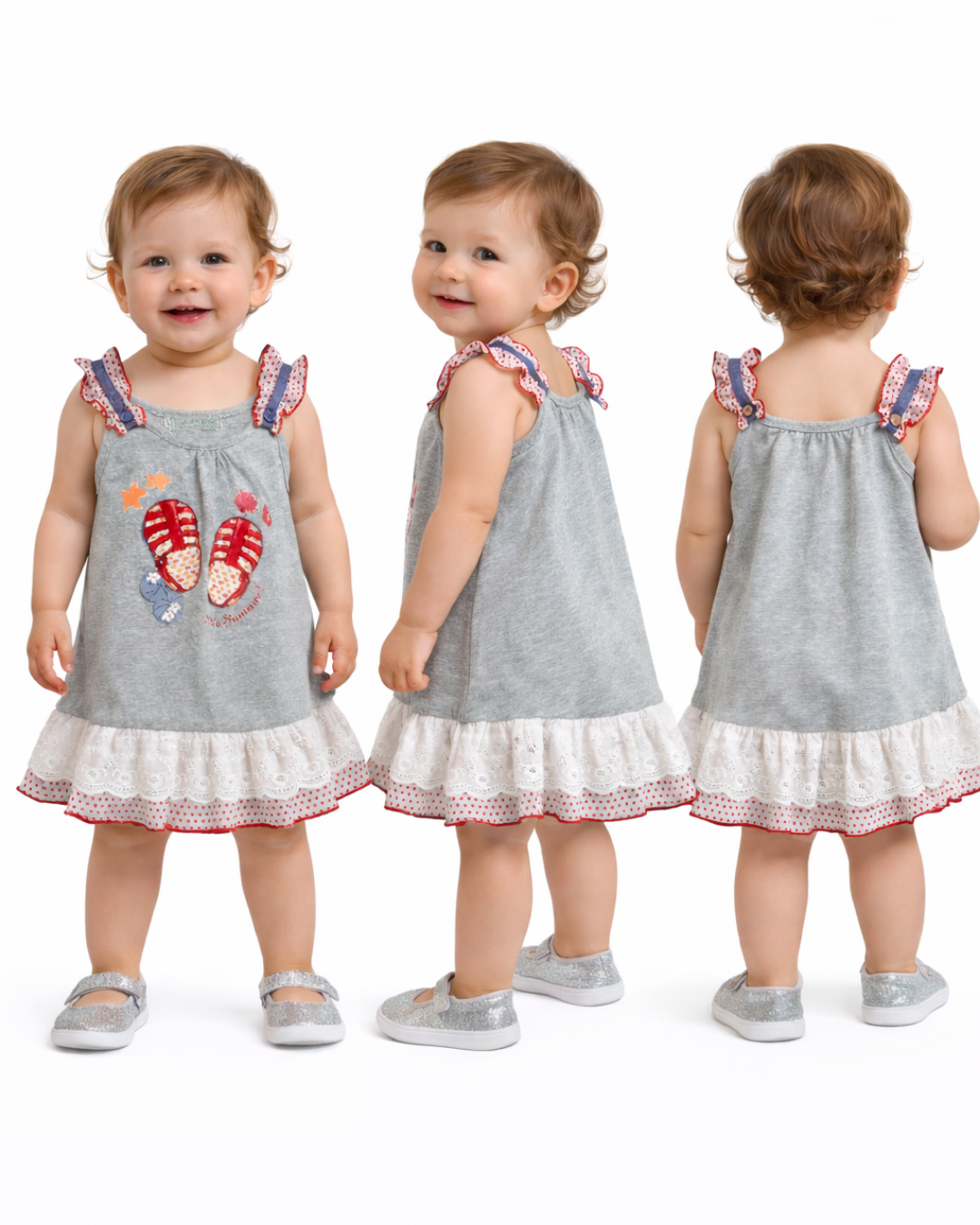 Çikoby Kız Bebek Askılı Elbise