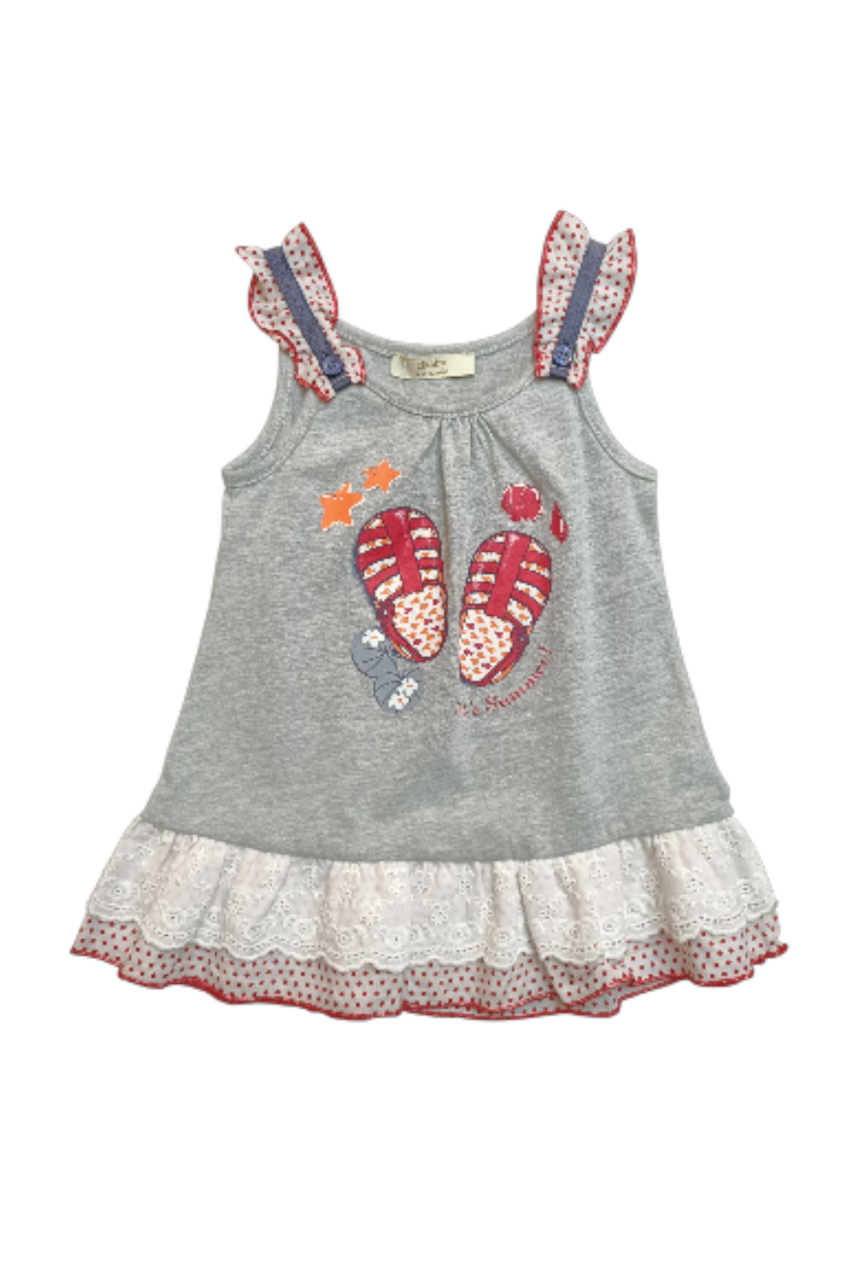 Çikoby Kız Bebek Askılı Elbise