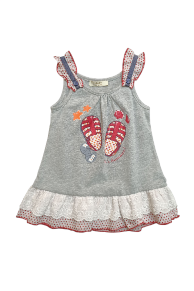 Çikoby Kız Bebek Askılı Elbise