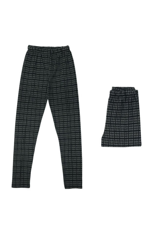 HC Kare Desenli Genç Kız Kışlık Tayt