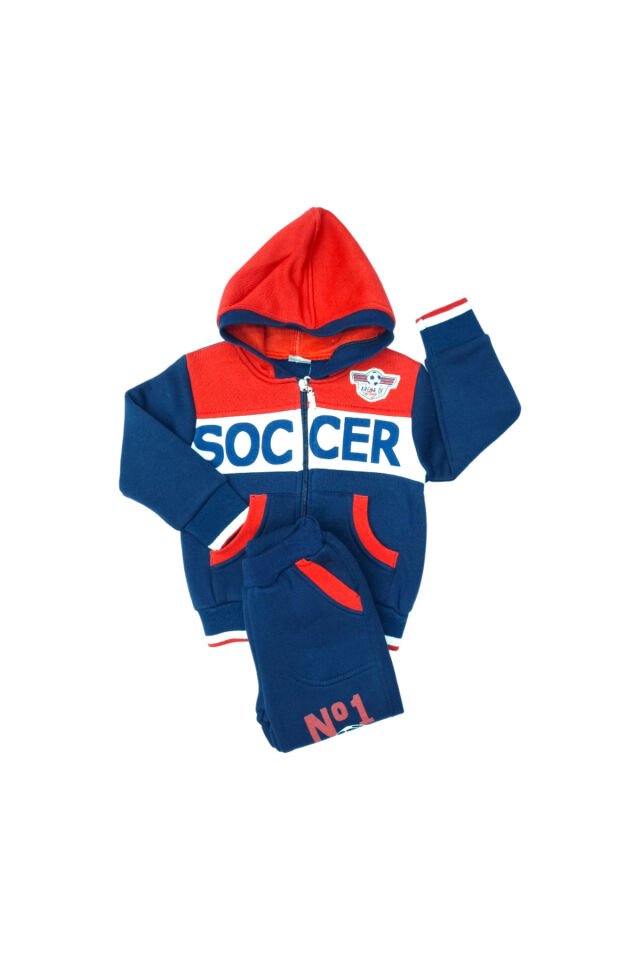 Pelops Erkek Bebek Spor Eşofman Takım Kırmızı - 1 Yaş