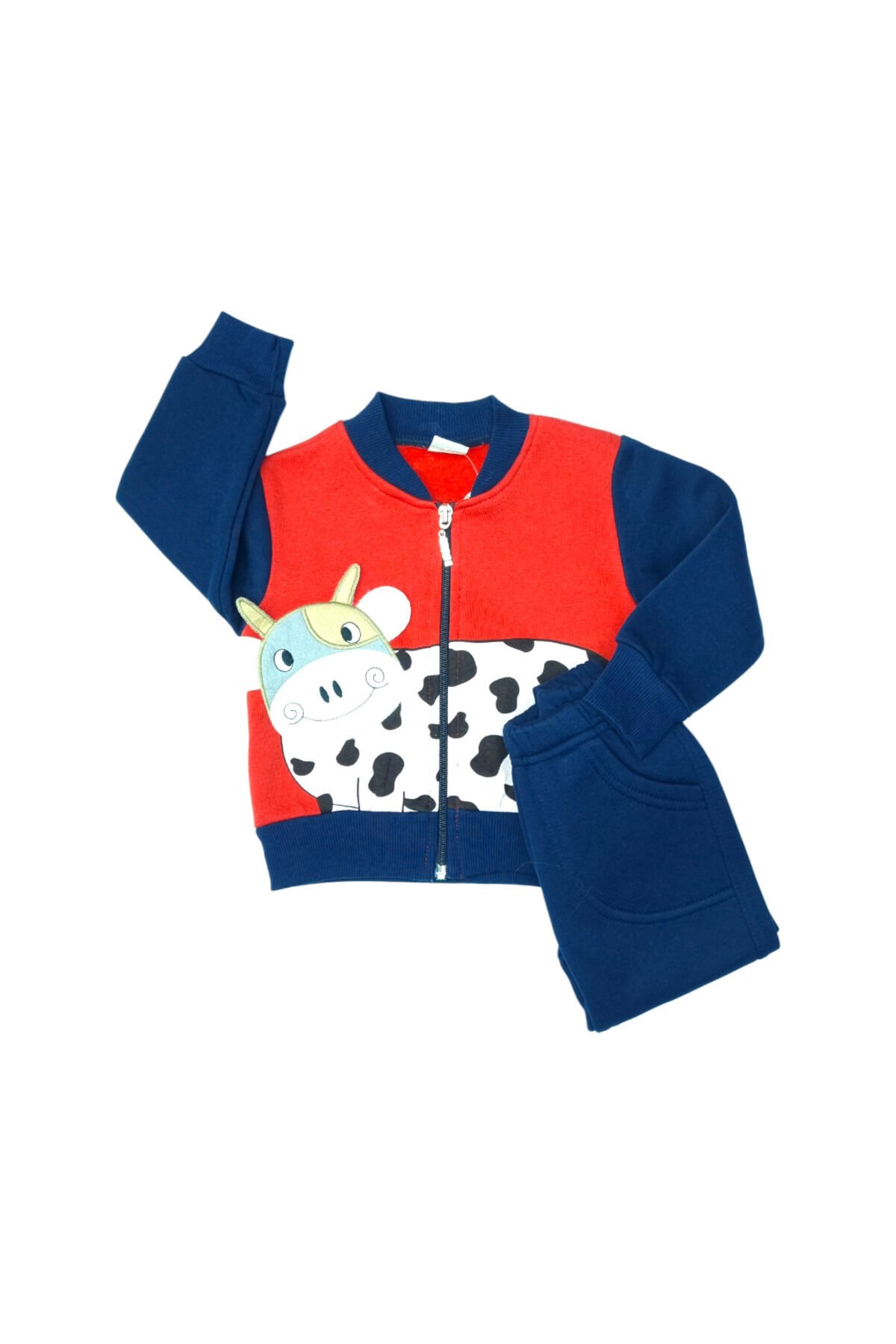 Pelops Erkek Bebek Spor Eşofman Takım Kırmızı - 1 Yaş