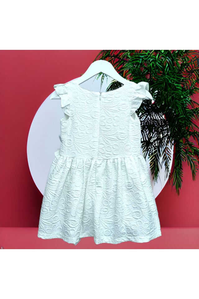 Wizzy Kız Bebek Yazlık Elbise Beyaz - 3 Yaş