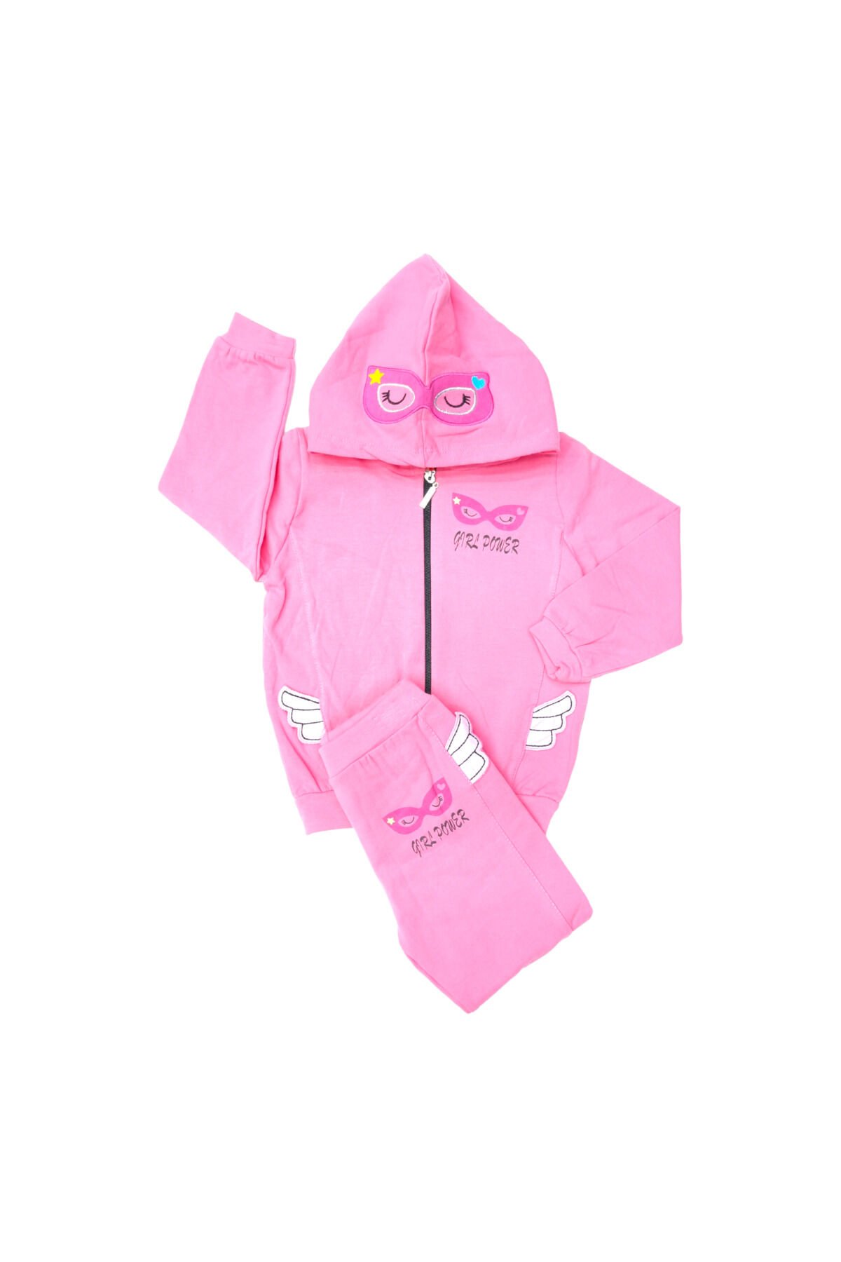 Popshops Kız Bebek Spor Eşofman Takım Pembe - 3-4 Yaş