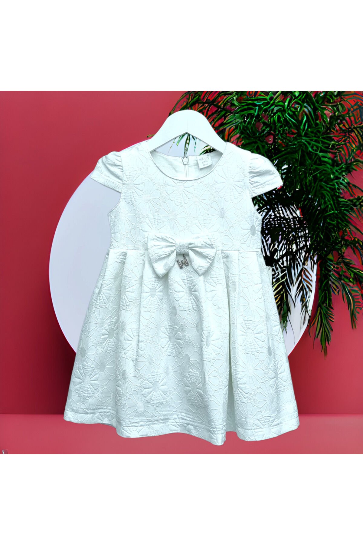 Wizzy Kız Bebek Yazlık Elbise Beyaz - 3 Yaş