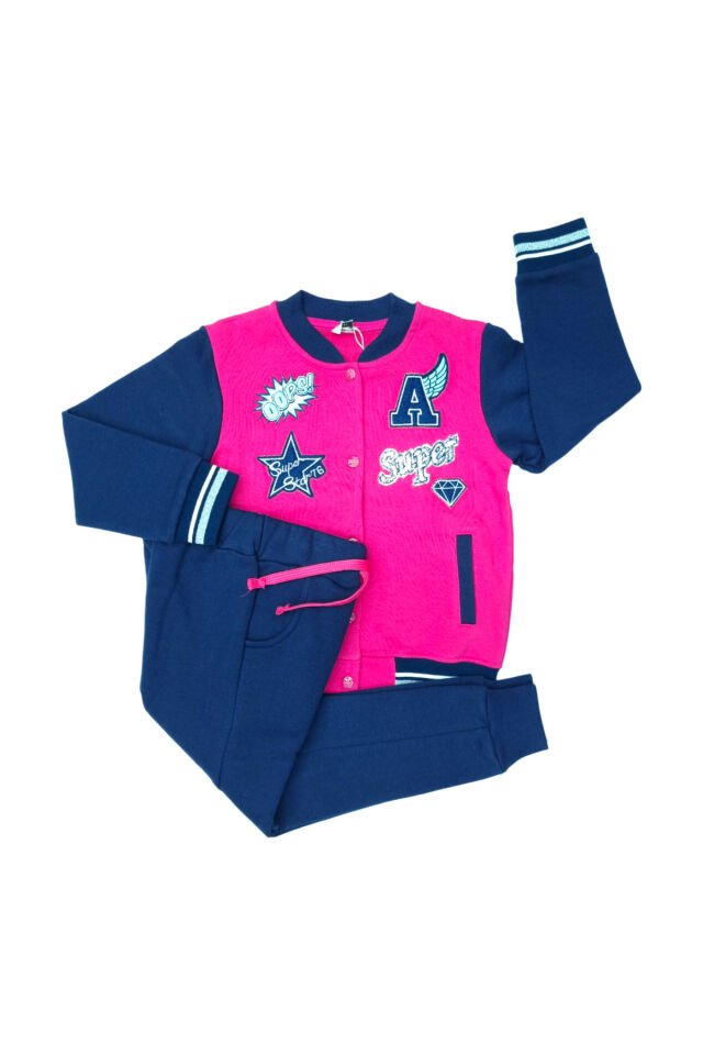 Pelops Kız Çocuk Spor Eşofman Takım Fuşya - 7-8 Yaş