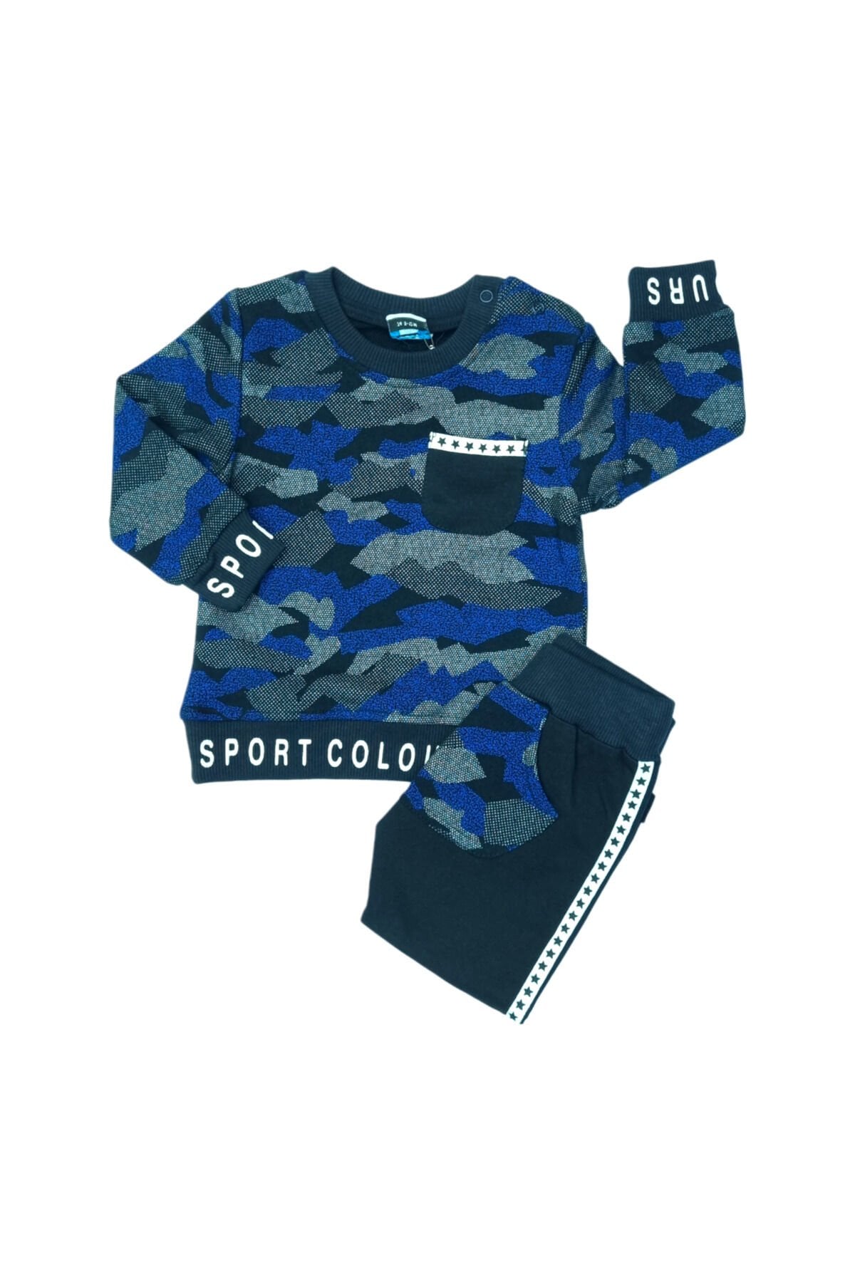 Pelops Erkek Bebek Spor Eşofman Takım Lacivert - 9 - 12 Ay