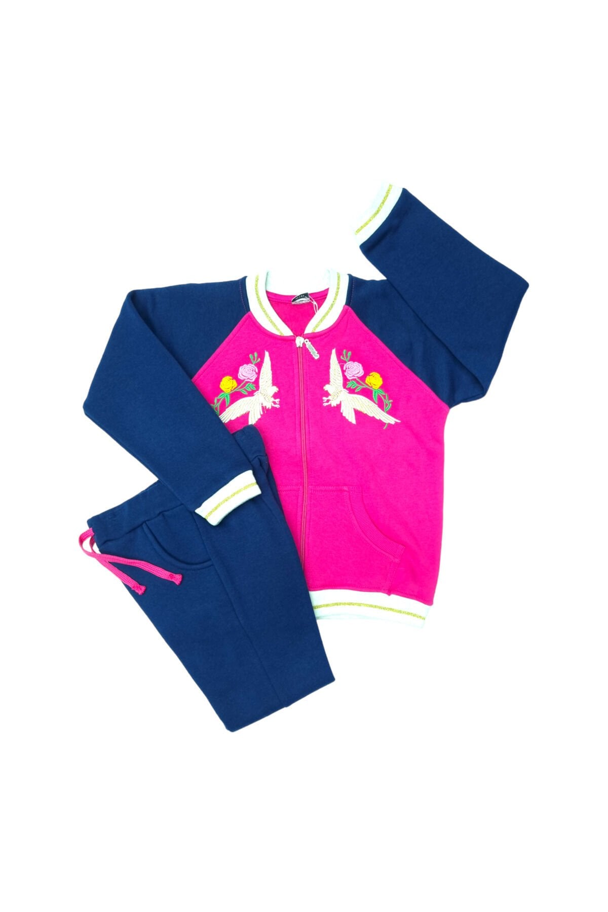 Pelops Kız Çocuk Spor Eşofman Takım Fuşya - 7-8 Yaş