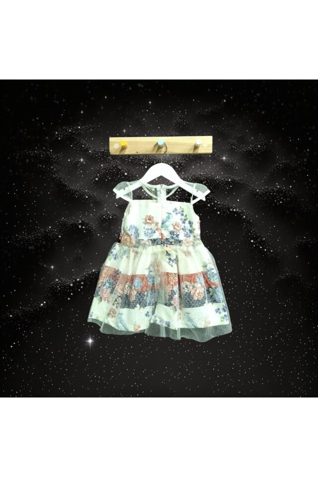 Baby Rose Kız Bebek Yazlık Abiye Elbise Lacivert - 3 Yaş