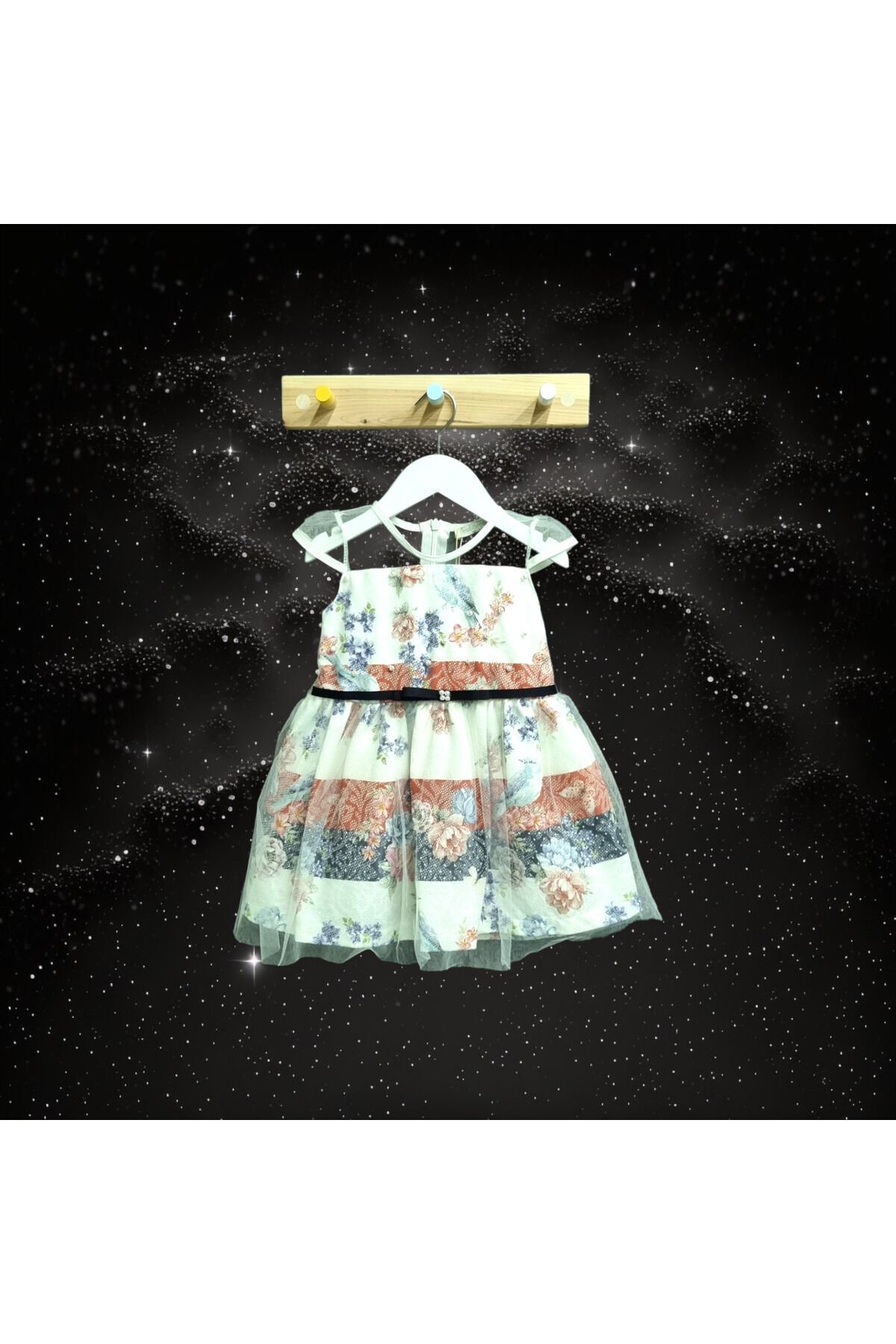 Baby Rose Kız Bebek Yazlık Abiye Elbise Lacivert - 1 Yaş